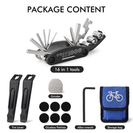 Bike Tool Kit, Bike Tire Repair kit with Multitool and Tire Levers for Cyclists on Race or Cycling Adventure(Classical)