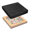 Safipotts Sandbox Cover, Heavy Duty Waterproof Sand Box Cover, Suitable Use as Kids' Outdoor Square Sandbox Lid (Black, 60" X 60" X 7.8"), Only Cover