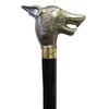 36" Elegant Wolf's Head Cane Gentleman's Walking Stick - Steampunk