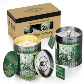 2 Pack Balsam & Cedar Scented Candle Sets | Soy Wax Cotton Wick Aromatherapy Candles | Gift For Women And Mencolor: Balsam & Cedar, size: D76x92mmH, Fragrance: Balsam & Cedar