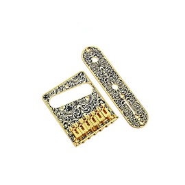 Alnicov Guitar Saddle Bridge Control Plate for 6 String Electric Guitar