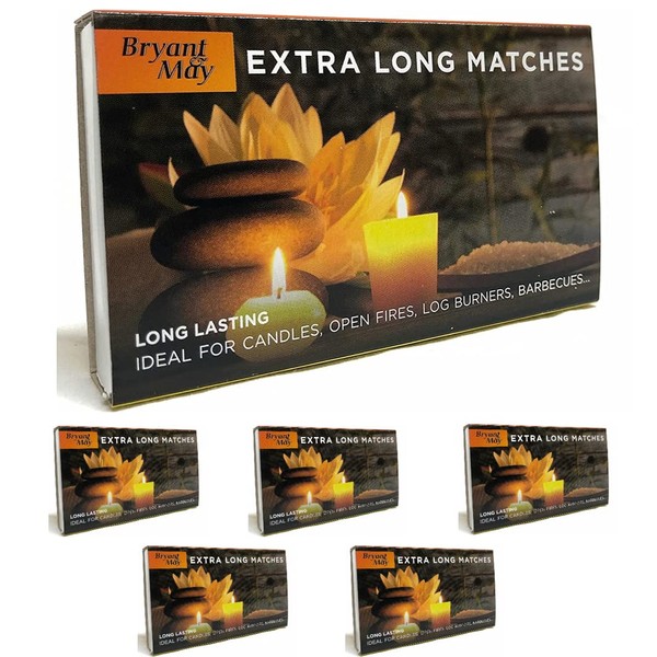 5 Boxes of Bryant & May Extra Long Matches