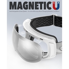 Findway Ski Goggles OTG for Women Men Adult Youth-Over Glasses Snow Goggles-Interchangeable Lens,Anti Fog Snowboard Goggles