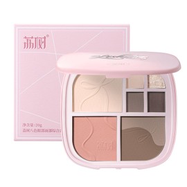 LISHU 8 Colors Multi-Color Correction Palette, Highlights and Shading, Nose Shadow, Blush Eye Shadow, For All Occasions, Natural Colors, Soft Shades, Easy for Beginners, Holds Makeup Up (02# Hot