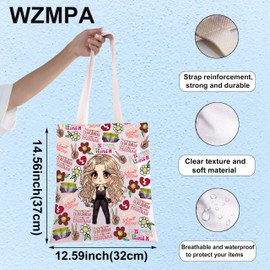 WZMPA Latin Queen Canvas Tote Bag Latin Music Lover Gift Las Mujeres Ya No Lloran Grocery Bag Latin Singer Merch, Tu Te Fuiste Tg, Large