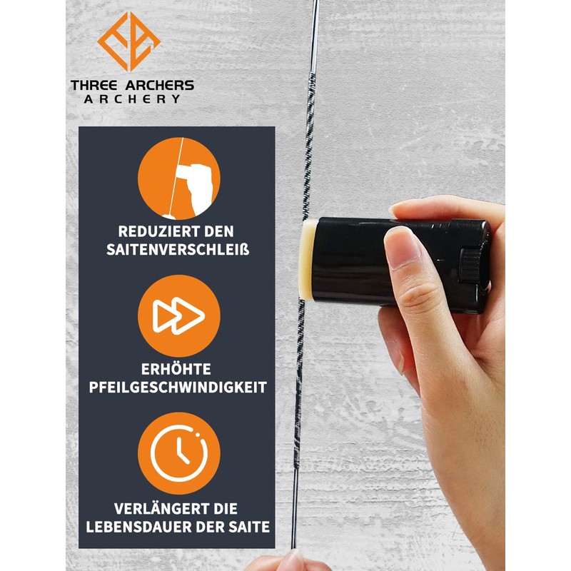 THREE ARCHERS Tendon Wax Archery Large Capacity Natural Beeswax Crossbow