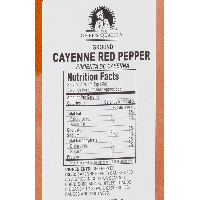 Chef's Quality Ground Cayenne Red Pepper Powder - (16Oz)