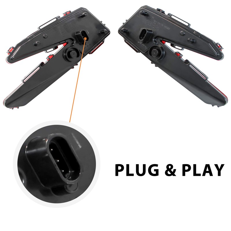 SAUTVS LED Taillights for Can Am X3, Red Rear Brake
