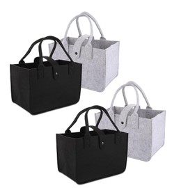 LDXDRU Felt Bag Shopping Bag, Felt Bags Shopper, Foldable Shopping Basket Small, Felt Bag for Toys Shopping, Travel, Work, Picnic (30 x 20 x 18 cm)