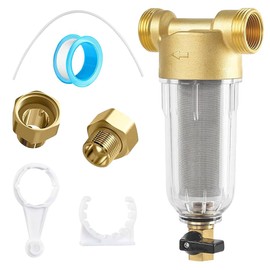 Flushable Fine Filter, Water Filter, House Connection, Backwash Filter, 1 Inch Water Filter, Reusable Water Pre-Filter Sediment Filter, Spin Down Sediment Water Filter