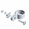Alberts 563448 End Clamp, Raw Steel, Hot-Dip Galvanised for Post