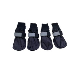 Vibrant Fellow Paw Protector Dog Boots Protective Soft and Skid-proof Set of 4 Size XL Black Colour