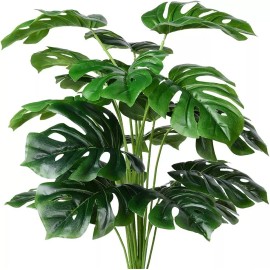 WX 75cm Monstera18hojas Planta Artificial Decoracion Con Maceta