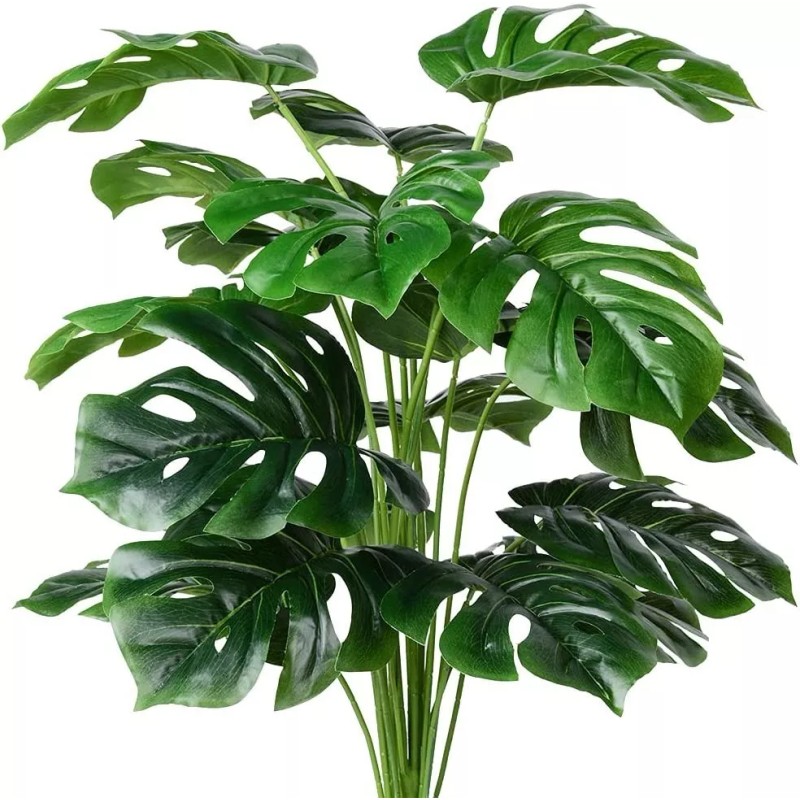 WX 75cm Monstera18hojas Planta Artificial Decoracion Con Maceta