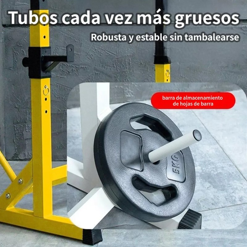 TOYGAGADE Estante Para Sentadillas Con Soporte De Barra Ajustable
