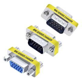 DTech 3 Pack VGA Male to Female Gender Changer Male to Male Adapter Female to Female Coupler