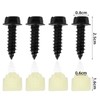 lasuroa License Plate Screw Kit, Include 4pcs Nylon Screw Retainers