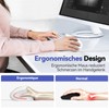 TECKNET Ergonomische Maus mit USB Kabel, 6400 DPI 6 Tasten