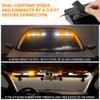 Xprite Amber LED Visor Strobe Dual Light Bar, Interior Windshield