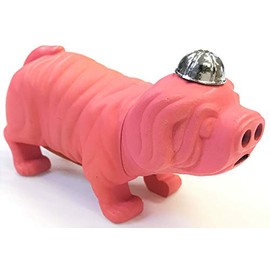 Eclipse Collectible Novelty Pink Dog Design Refillable Double Flame Lighter, 1312