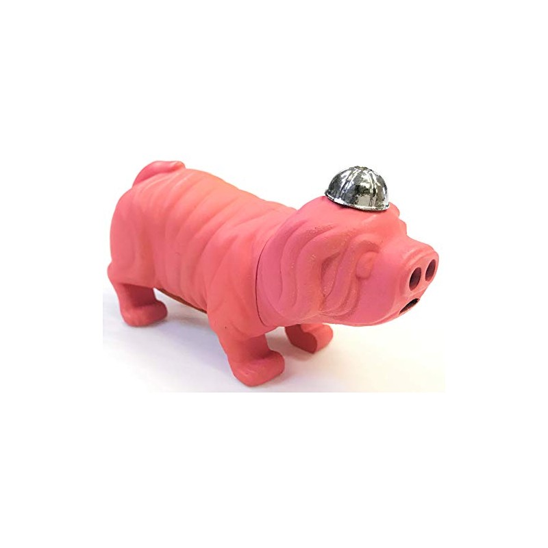 Eclipse Collectible Novelty Pink Dog Design Refillable Double Flame Lighter,