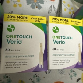 OneTouch Verio 120 Yes 120ct One Touch  Verio Test Strips exp07/2026 Wow39.99Sale