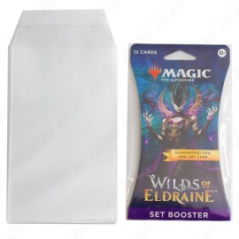 MTG Sleeved Booster Pack Protective Sleeves - x10 Self Sealing Clear View