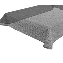 BEAUTEX Tokio Soft Foam Tablecloth with Piping Band, Garden, Balcony, Patio, Camping, Choice of Sizes and Colours, Square, 110 x 140 cm, Anthracite