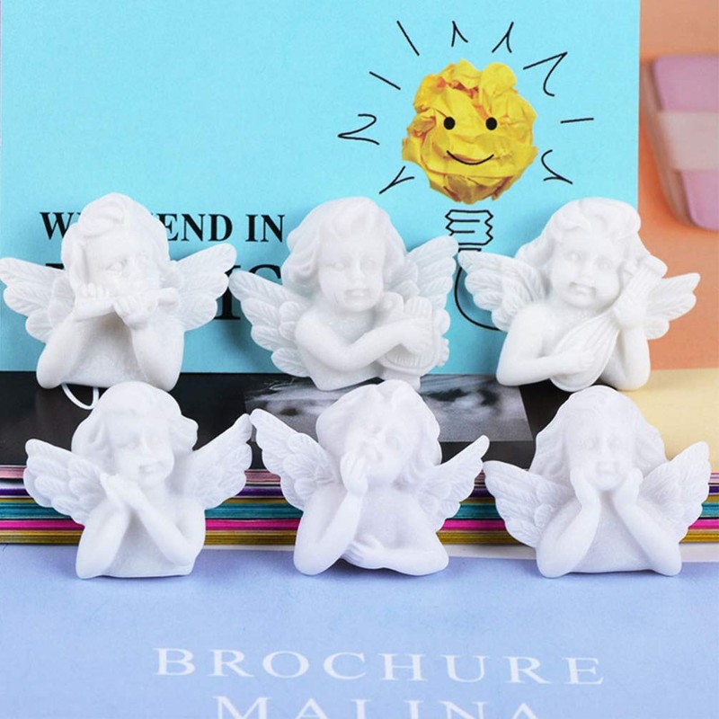 Milisten 30 x Angel Charms, Small Cherub Angel Miniatures, Resin