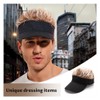 Spiked Wigs Fake Hair Visor for Adults Adjustable Sun Visor