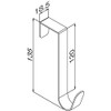 Belk Co. MR-4043 Door J-Hook, Sepia