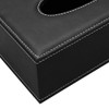 PU Leather Tissue Box Holder Black Tissue Holder for Bathroom
