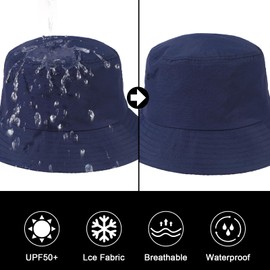TAGVO XX-Large Mens Womens Waterproof Bucket Hats UV/UPF 50 Sun Hat Lightweight Ladies Rain Hat Waterproof Windproof Packable