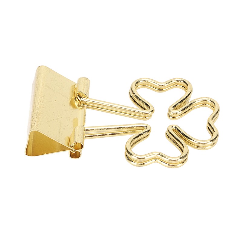 100pcs Flower Shape Binder Clips Strong Clamping Force Metal Cute