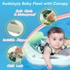 Mambobaby Baby Pool Float with Canopy, Non-Inflatable Infant Swimming Float,