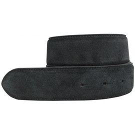 BELTINGER Interchangeable belt made of suede without buckle, 4 cm, press stud belt for men and women, 40 mm, suede belt 4 cm, black