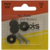 Wot-Nots Pearl PWN628 Number Plate Screw and Cap - Black