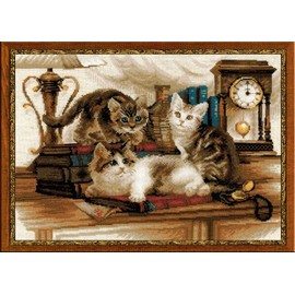 Riolis Kreuzstich-Set Furry Friends,, Gelb