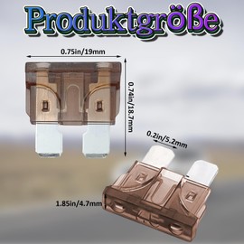 Pack of 10 7.5 A car flat fuses, car fuses, motorcycle fuses, car fuse