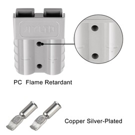 XRDS -RF 50A Battery Quick Connect/Disconnect Set – 600V DC Electrical Connector Kit, Supports 10-12 AWG Wires, Ideal for Power Equipment, Winches, and Solar Applications 2 PCS
