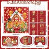 FuWeave 8 Pcs Christmas Shower Curtain Set Xmas Santa Bathroom