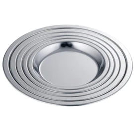 AG 92904 18-0 Stainless Steel Pie Plate, No.4, Set of 10