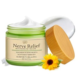 Nerve Relief Magnesium Cream with MSM & Arnica, Soothes Nerves & Daily Soothing Support, 50g/1.76oz
