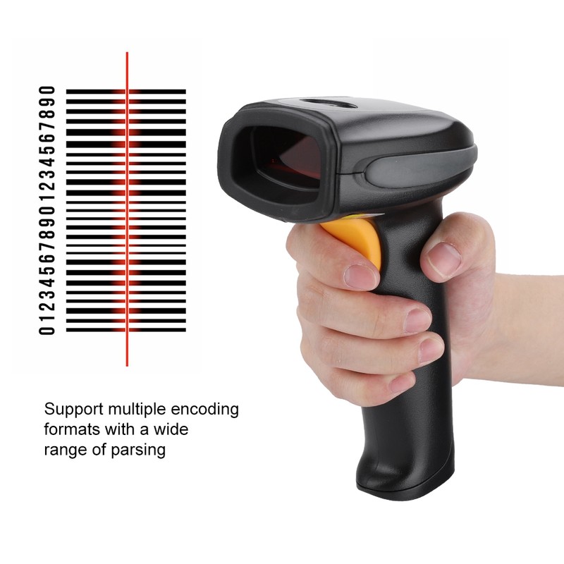 FG WX2800C 433MHz Wireless Scanner Gun 32-Bit Barcode Decoder With