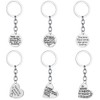 FineGood 6 pcs Teacher Appreciation Gifts Keychains, Heart & Circle