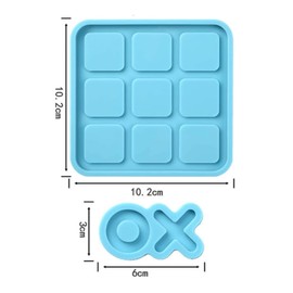 Operitacx 1satz Silikonform Für Tischspiele Epoxidharz Schachbrett Gießform Teiligem Für Kreative Handarbeiten Und Schachspielgestaltung