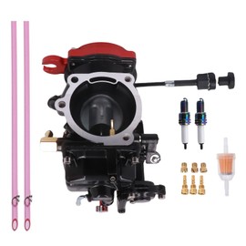 CV40 Carburetor for Harley Davidson Sportster 883 XL883 Sportster 1200 XLH1200,1988-2016 Dyna & FXR,1988-2017 Softail,1988-2016 Touring,1998-Up Sportster Electra Glide Fatboy 27490-96 27490-04 (Red)