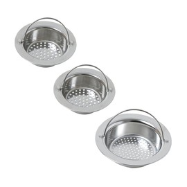 SHINEOFI 3pcs Stainless Steel Sink Strainers Fine Mesh Kitchen Sink Filter for Hair Food Particles High Density Perforation Durable Resistant for Bathroom Kitchen Drains