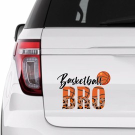 Basketball Brother Sticker, Leopard Print Basketball Vinly Decal for Cars Laptops, Windows, Walls, Fridge, Toilet and More - Sport Theme Stickers 15in