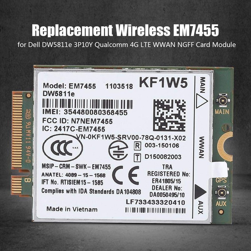 Goshyda Goshyda EM7455 4G LTE-Modul, drahtloses Ersatz-EM7455 f1r DW5811e Qualcomm